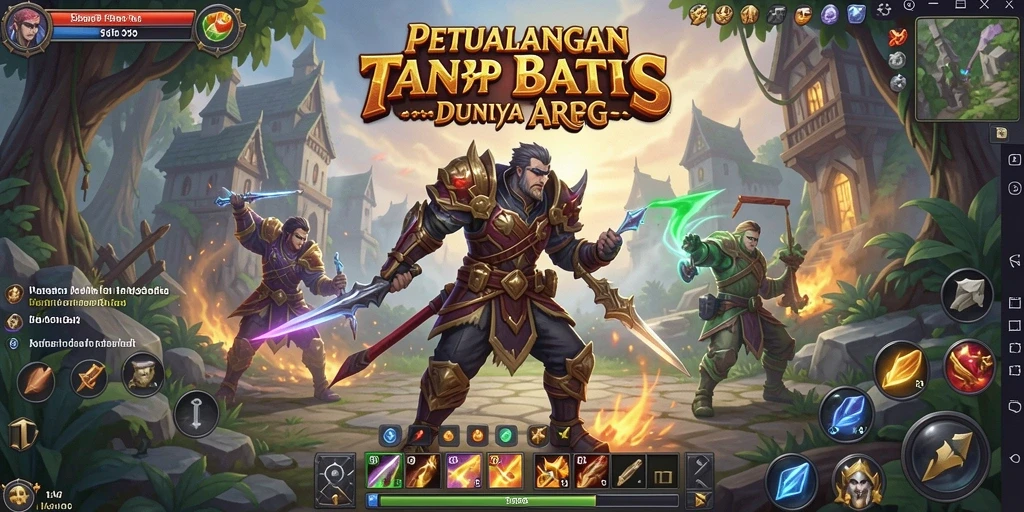 Tampilan gameplay <strong>3446</strong> dengan pertempuran ARPG yang mendebarkan.