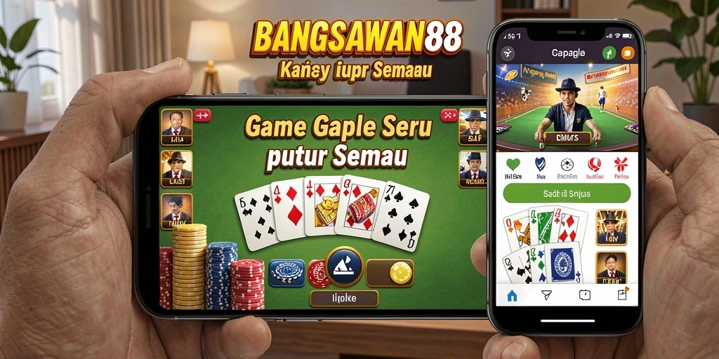 Tampilan gameplay seru di BANGSAWAN88 saat bermain Gaple.