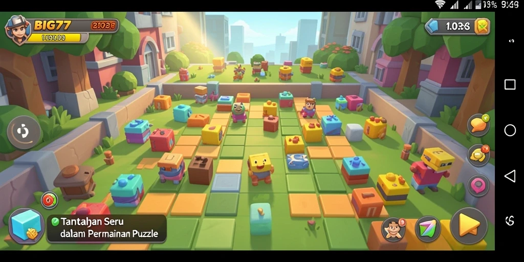Tampilan gameplay seru dari BIG77 yang penuh tantangan.