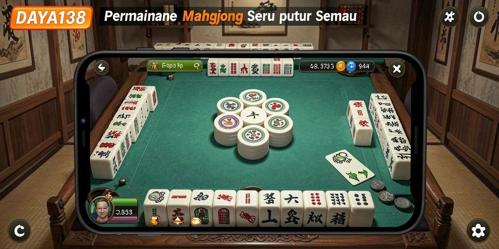 Tampilan gameplay menarik dari permainan Mahjong DAYA138.