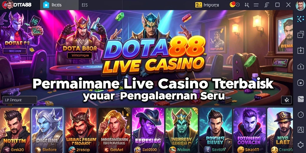 Gameplay seru DOTA88 dengan dealer langsung di Live Casino.