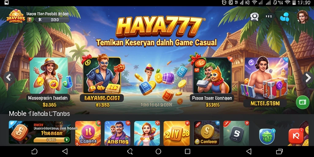 Tampilan gameplay HAYA777 yang cerah dan menghibur.