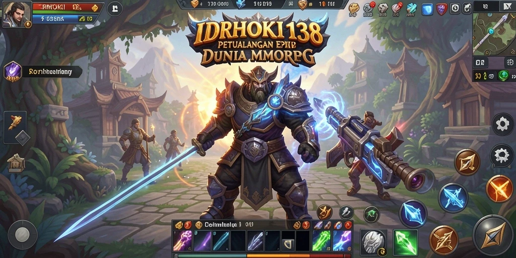 Screenshot gameplay <strong>IDRHOKI138</strong> menampilkan petualangan seru di dunia MMORPG.