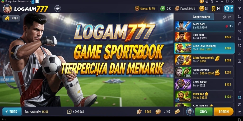 Tampilan antarmuka LOGAM777 dengan berbagai opsi taruhan olahraga.
