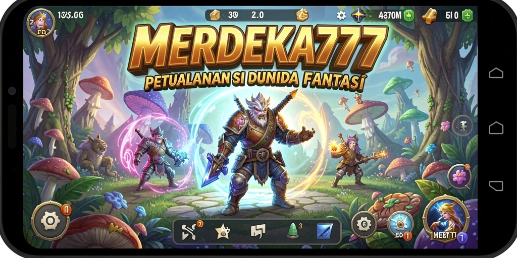 Tampilan gameplay seru dalam dunia petualangan MERDEKA777.