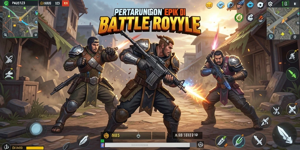 Gameplay seru di PAUS123 dalam pertempuran Battle Royale.