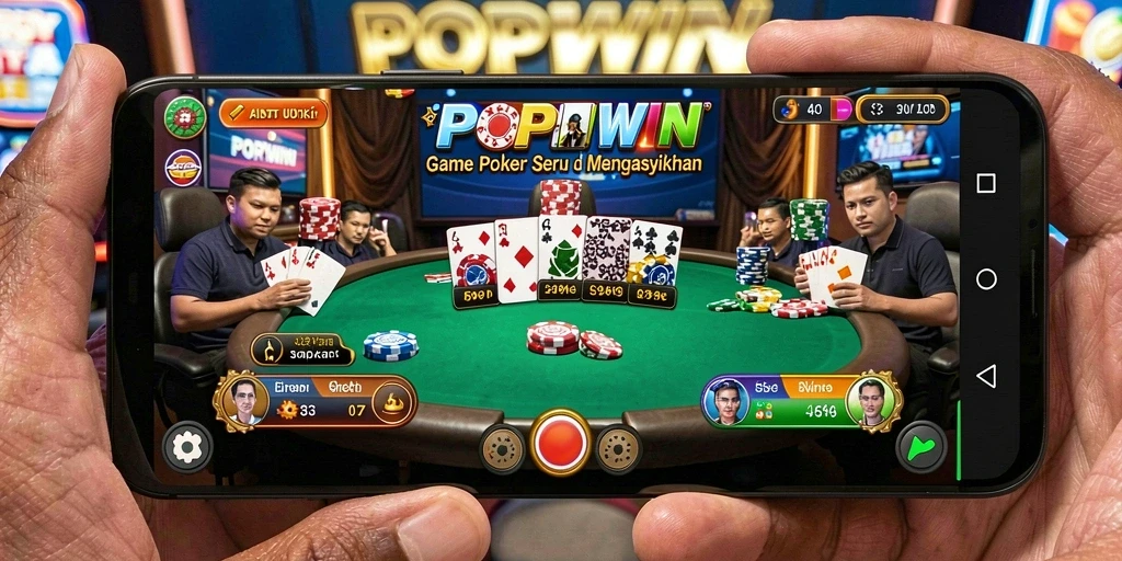 Tampilan menyenangkan dari gameplay Poker di POPWIN.