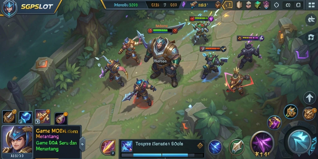 Tampilan menarik dari SGPSLOT dalam gameplay MOBA.