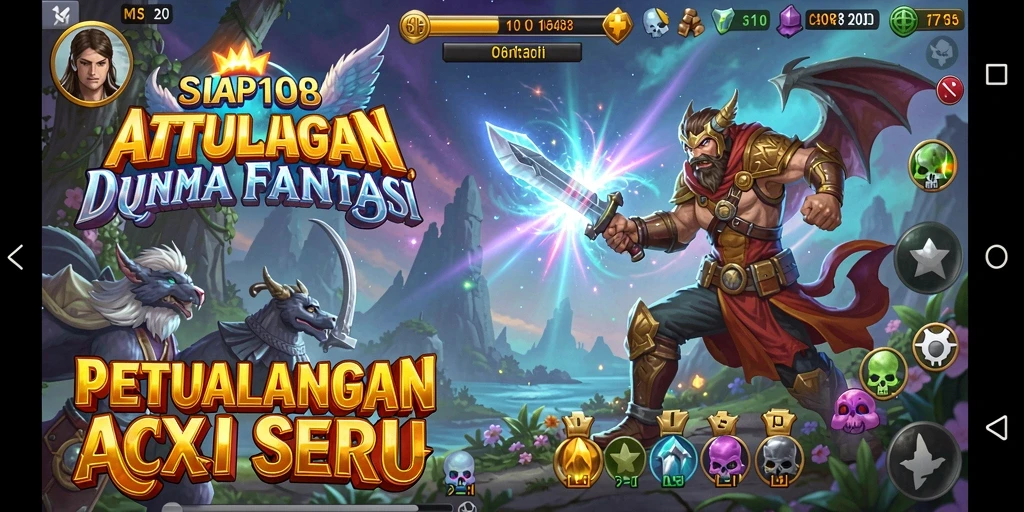 Tampilan utama gameplay SIAP108 dengan aksi pertempuran yang seru.