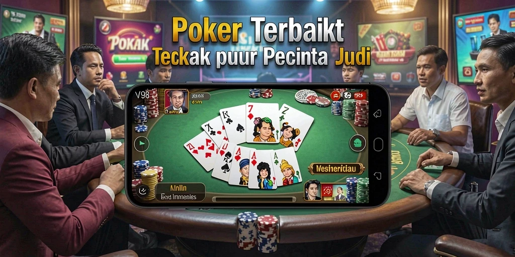Tampilan screenshot yang menunjukkan keseruan bermain Poker di V98.