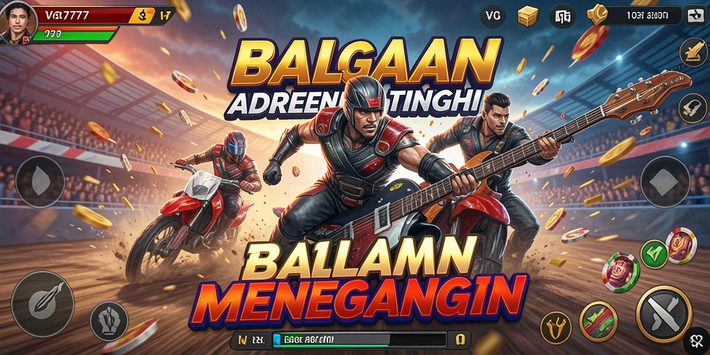 Tampilan gameplay VO777 dengan adrenalin tinggi di lintasan balap.
