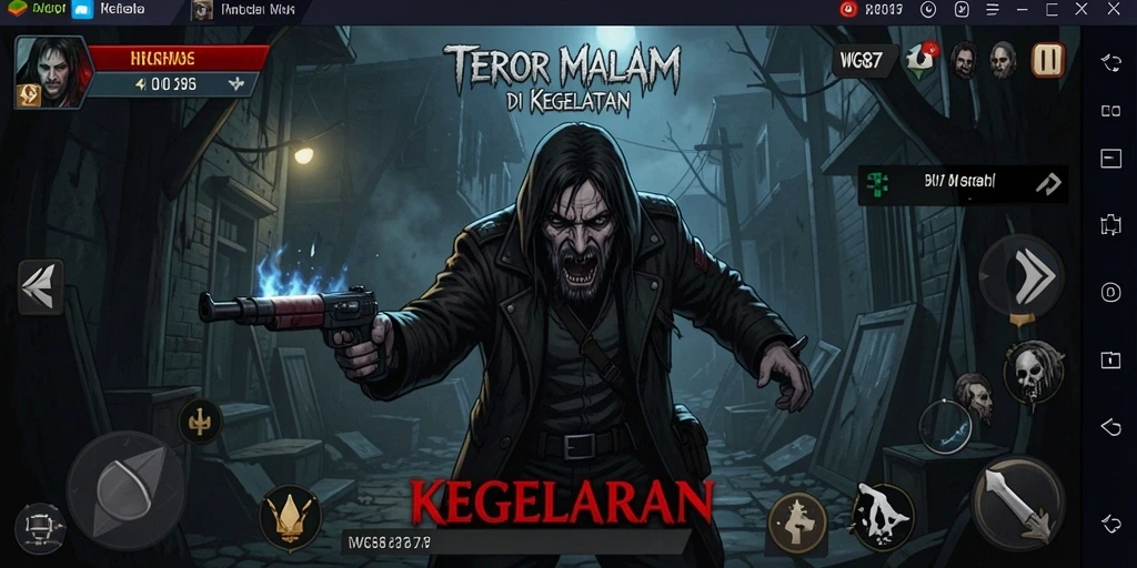 Tangkapan layar yang menampilkan gameplay mendebarkan WG87 saat berada di kegelapan.