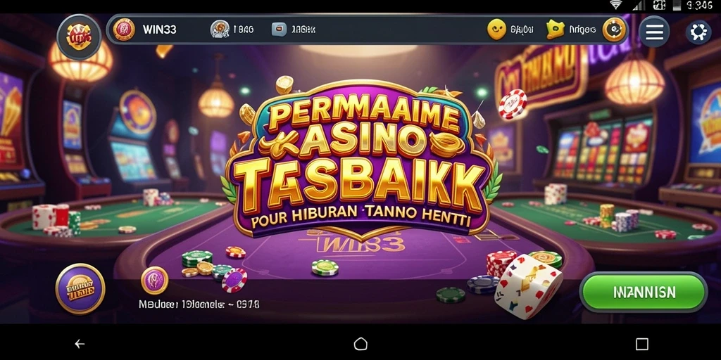 Gameplay menegangkan di aplikasi Kasino WIN33 dengan berbagai pilihan permainan.