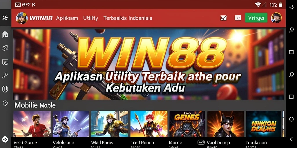 Tampilan antarmuka WIN88 yang modern dan interaktif untuk Utility.