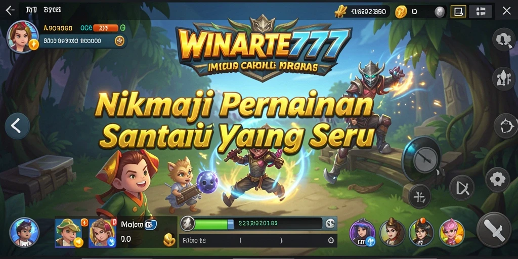Screenshot gameplay WINRATE777 menampilkan momen seru dalam permainan casual.